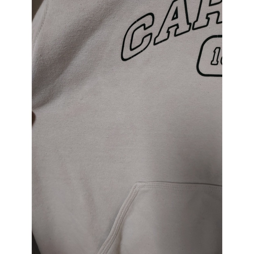 Carhartt Hoodie  Mens Medium Loose Fit Graphic Spellout Fleece Grunge Spots M - Picture 7 of 15